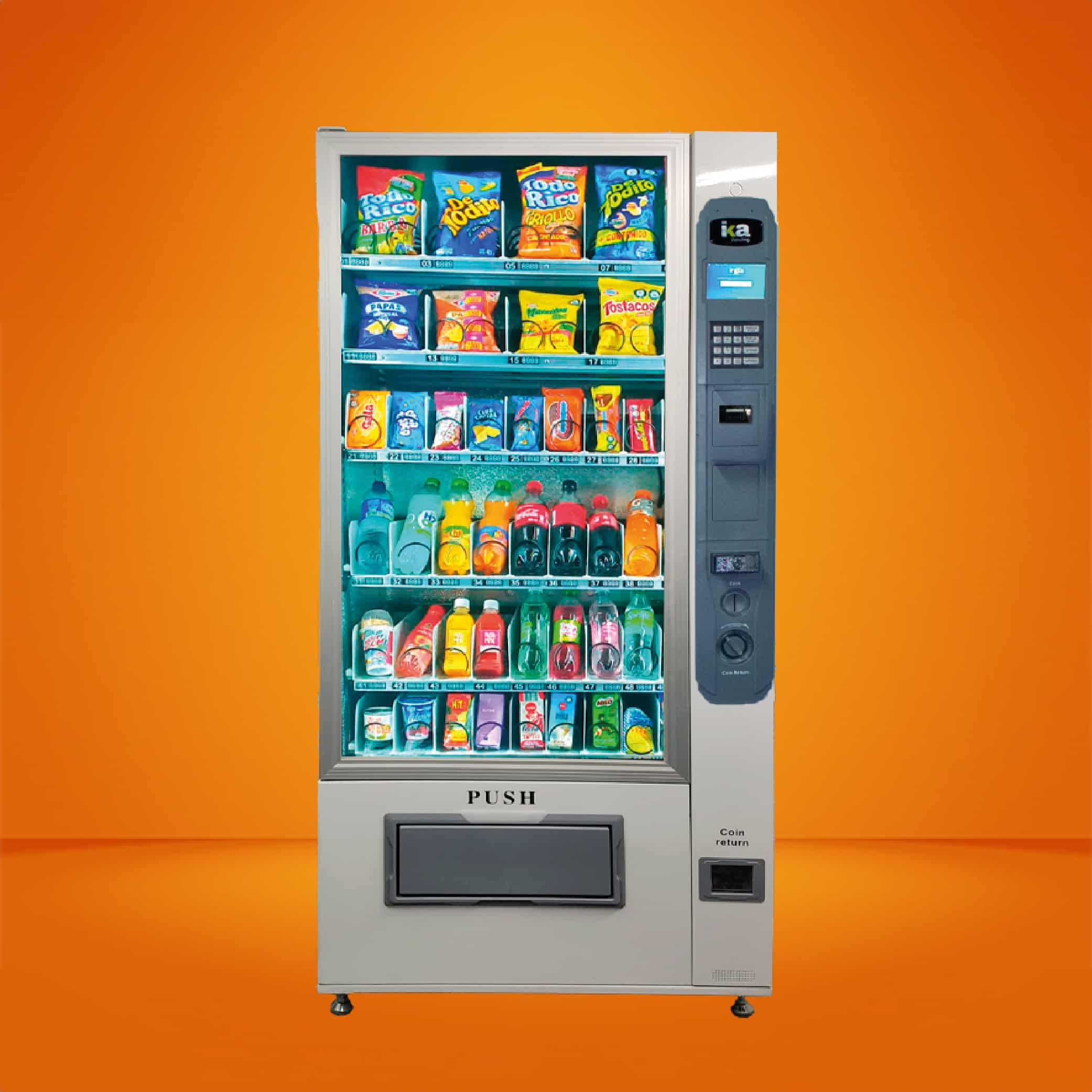dispensadora de alimentos refrigerados y ambiente con 4 y 8 puestos con 6 bandejas
